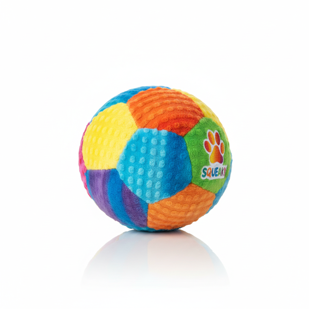 Squeaky Plush Ball